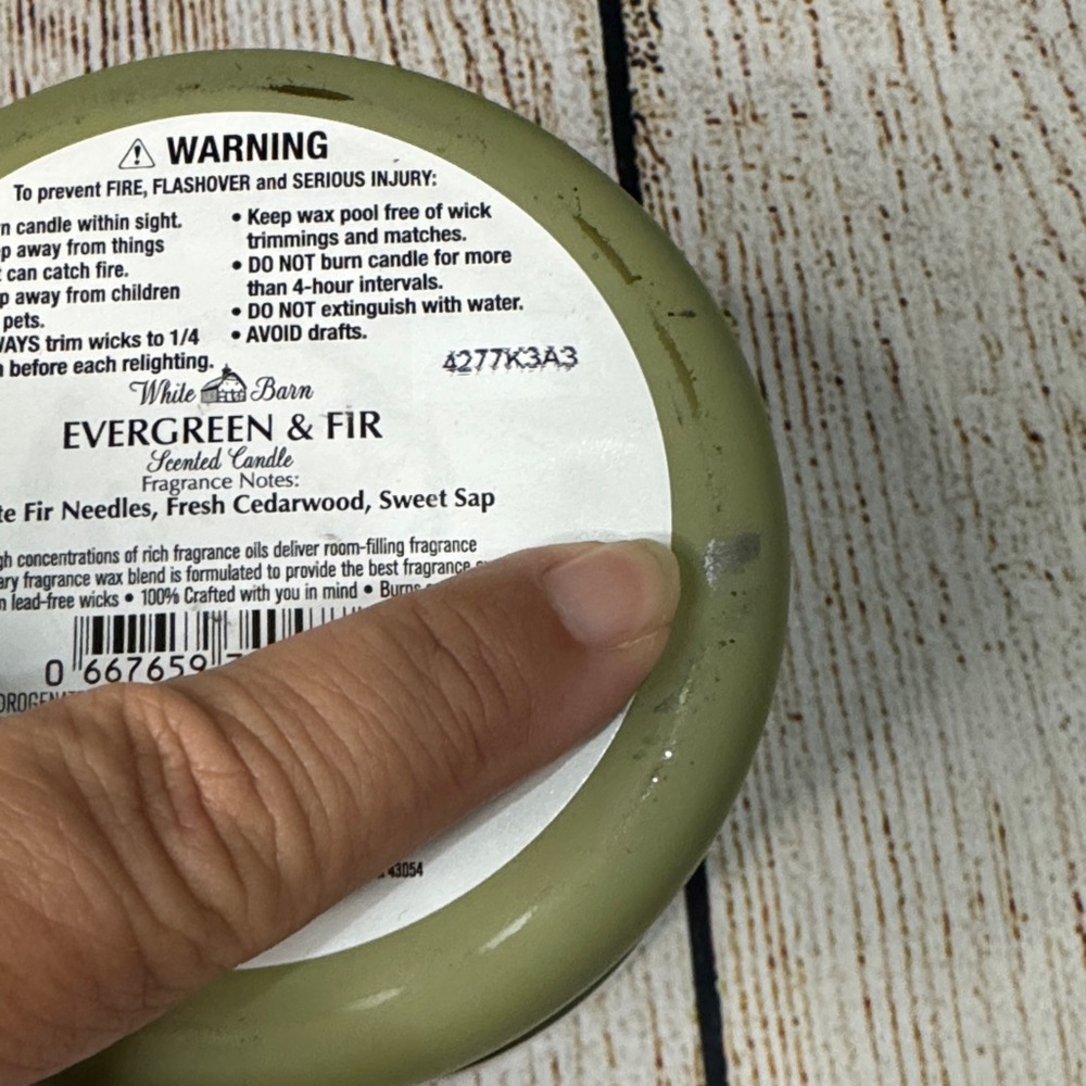 White Barn Bath & Body Works Evergreen & Fir 3-Wick Candle NWT - Picture 3 of 9